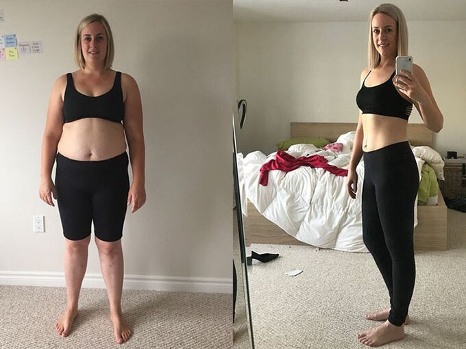 Trước và sau khi giảm cân cực nhanh trong một tuần tại nhà