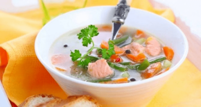 súp cá trong chế độ ăn kiêng protein